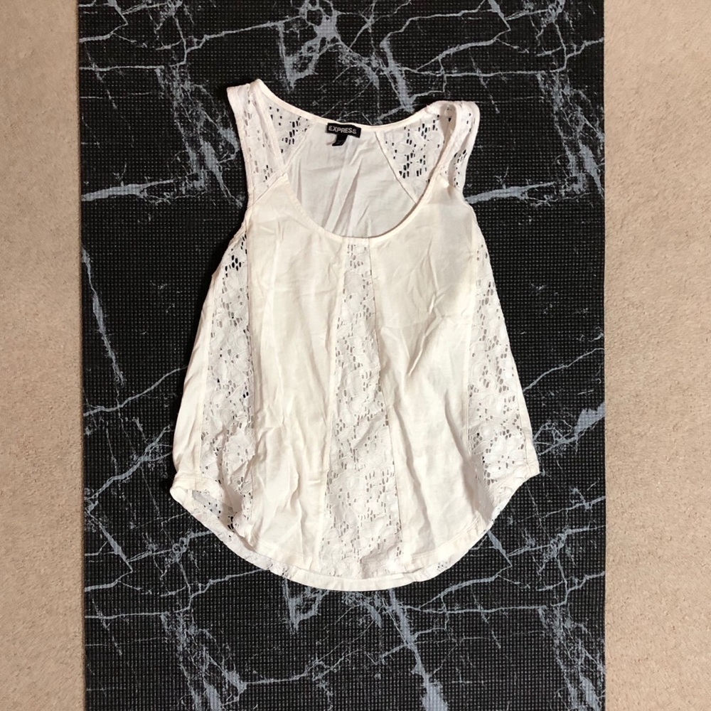 Express White Tank Top